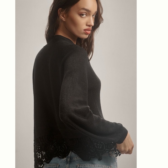 NWT Anthropologie Lace Knit Tunic Sweater XL - Picture 3 of 11